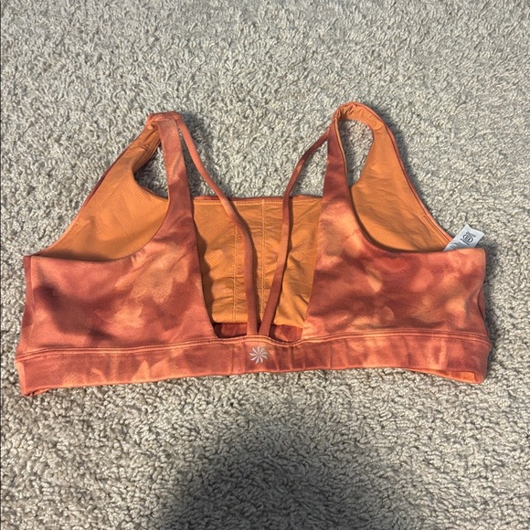 Athleta Exhale Bra D-DD Orange Tie Dye Pattern S/531337 - Picture 3 of 3